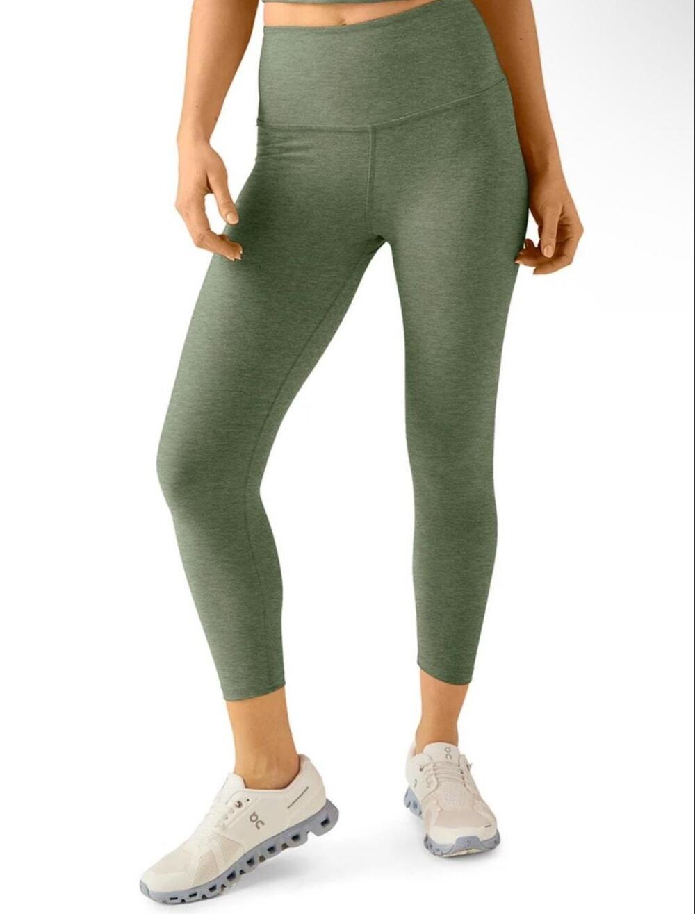Beyond Yoga Spacedye High Waisted Leggings Size Small Green Heather Pilates